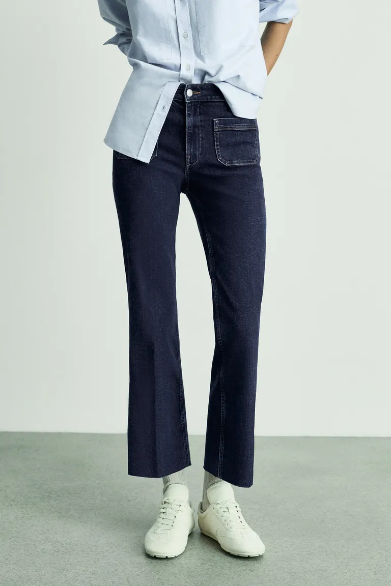 Jeans flare crop bolsillos de Mango en Pantalones para argentina