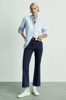 Jeans flare crop bolsillos de Mango en Pantalones para argentina