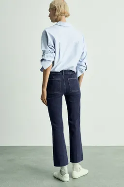 Jeans flare crop bolsillos de Mango en Pantalones para argentina