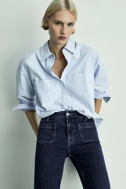Jeans flare crop bolsillos de Mango en Pantalones para argentina