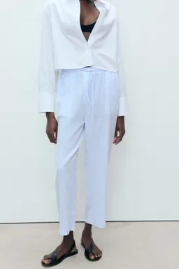 Pantalón recto lino de Mango en Pantalones para argentina
