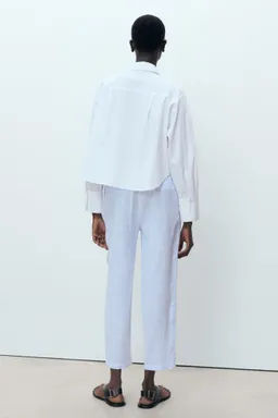Pantalón recto lino de Mango en Pantalones para argentina