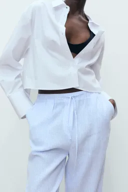 Pantalón recto lino de Mango en Pantalones para argentina