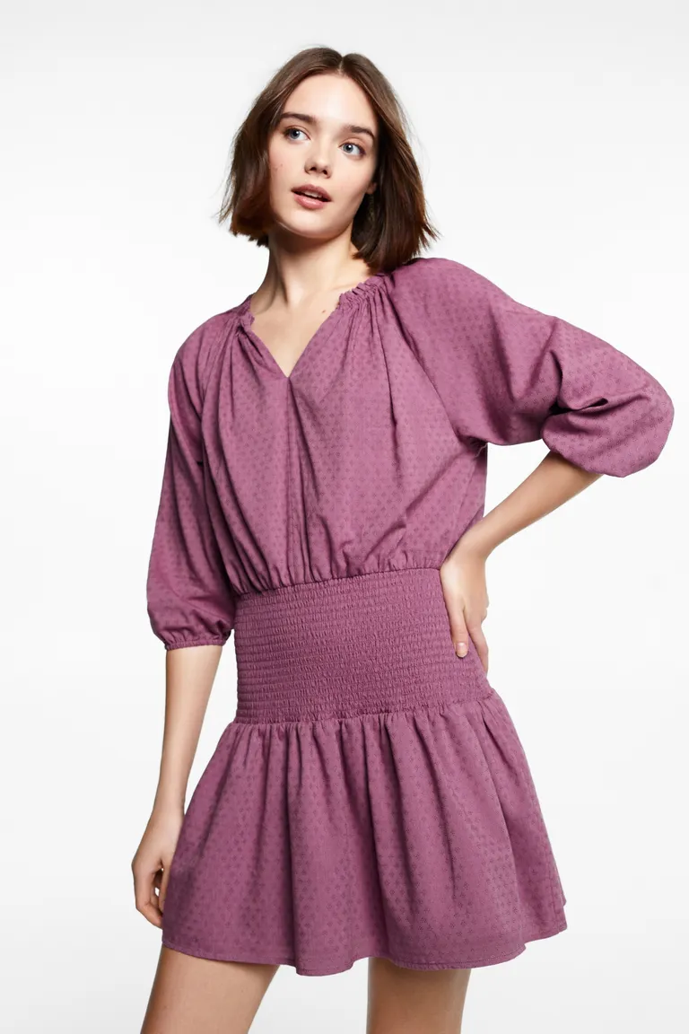 Vestido fruncido bordados de Mango Teen en Vestidos para argentina