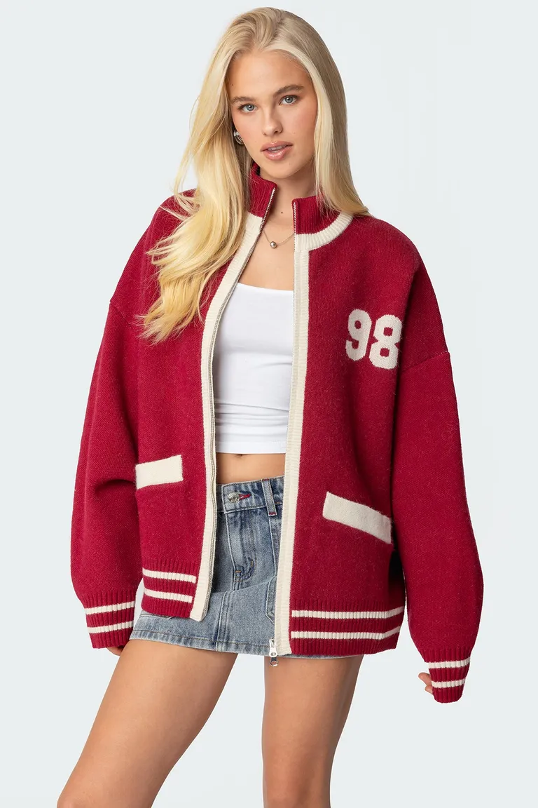 Sweater varsity con cierre de Edikted en Buzos y Sweaters para argentina