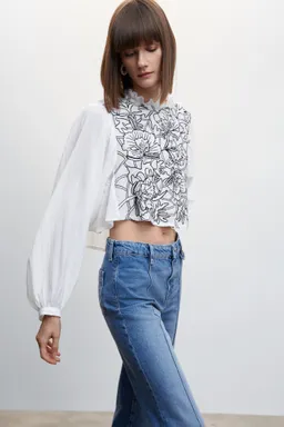 Blusa bordada algodón de Mango en Blusas para argentina