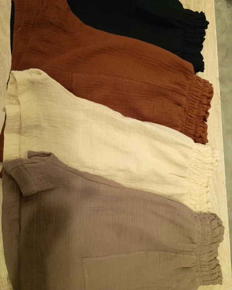 Shorts casuales de algodón con bolsillos y elástico en la cintura de Belle en Shorts para argentina