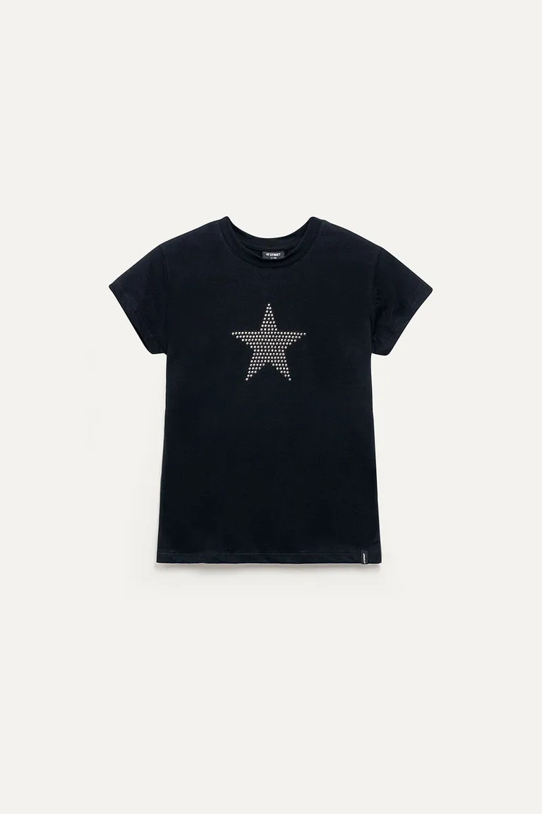 Remera básica con estrella brillante - Diseño versátil y estilo único de 47 Street en Remeras para argentina