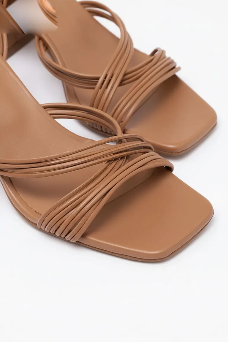 Sandalias de Tiras de Cuero con Taco de 5 cm para Mujer de Portsaid en Sandalias para argentina