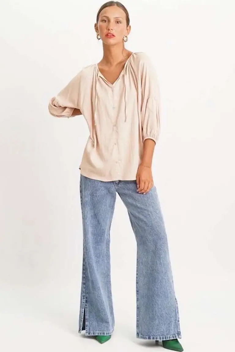 Blusa Manga Abullonada de Hesed en Blusas para argentina