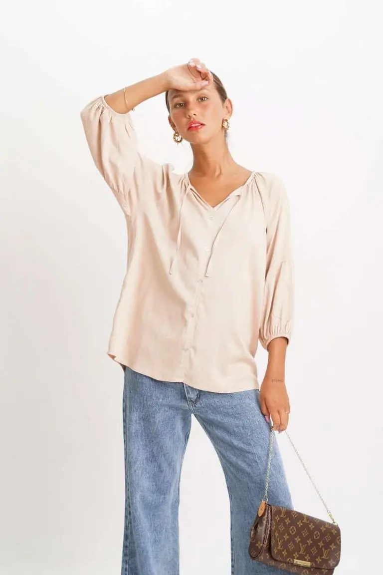 Blusa Manga Abullonada de Hesed en Blusas para argentina