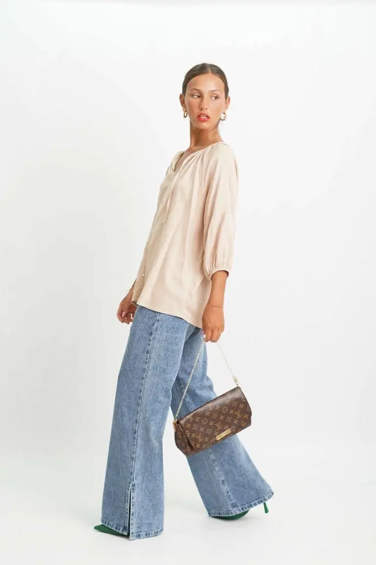 Blusa Manga Abullonada de Hesed en Blusas para argentina