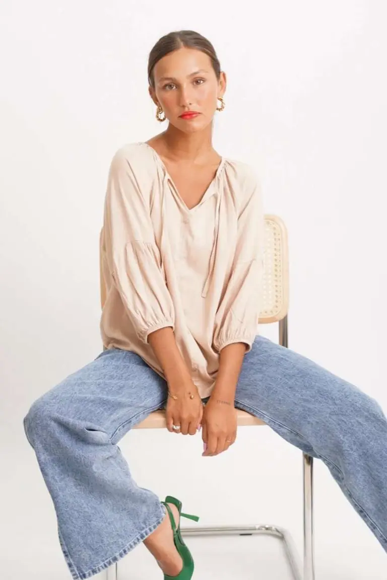 Blusa Manga Abullonada de Hesed en Blusas para argentina