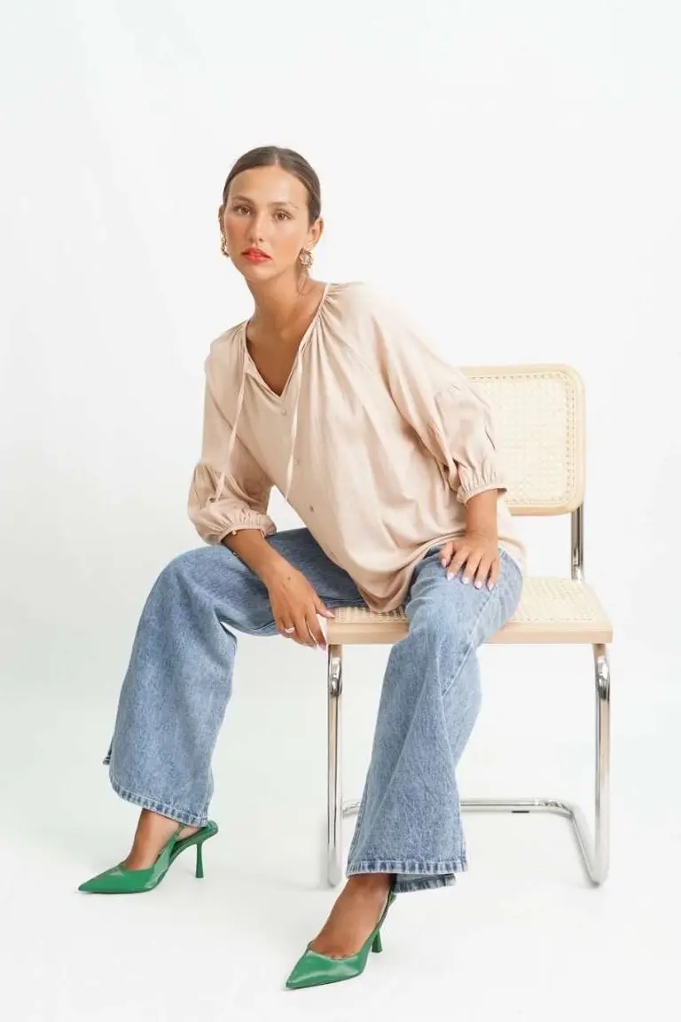 Blusa Manga Abullonada de Hesed en Blusas para argentina