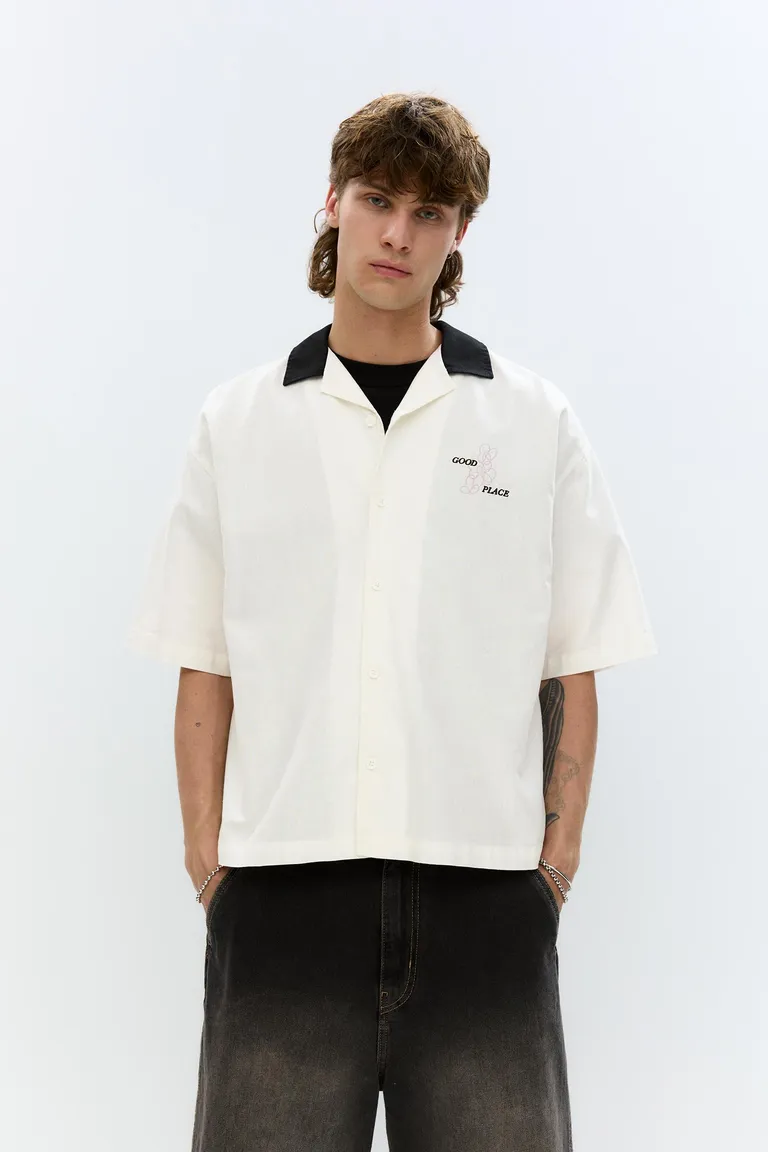 Camisa lino gráfico flores de Pull&Bear en Camisas para argentina