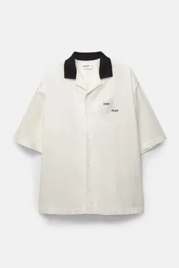 Camisa lino gráfico flores de Pull&Bear en Camisas para argentina