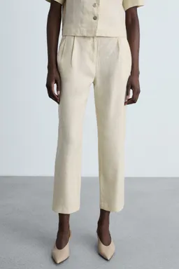 Pantalón recto lino de Mango en Pantalones para argentina