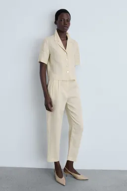 Pantalón recto lino de Mango en Pantalones para argentina