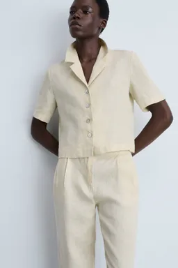 Pantalón recto lino de Mango en Pantalones para argentina