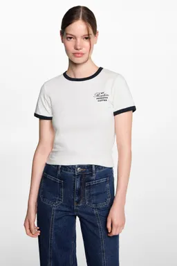 Remera estampado contraste de Mango Teen en Remeras para argentina