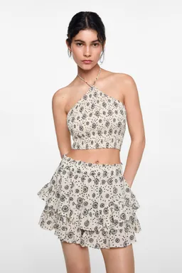Falda pantalón estampada de Mango Teen en Faldas para argentina