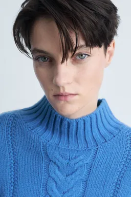 Sweater trenzado cuello perkins de Mango en Buzos y Sweaters para argentina