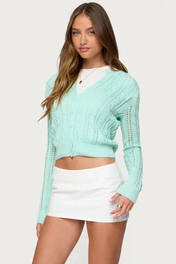Cárdigan haisley tejido trenzado de Edikted en Buzos y Sweaters para argentina