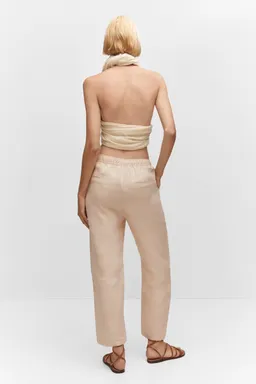 Pantalón lino de Mango en Pantalones para argentina