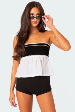 Top tubo peplum rena de Edikted en Tops para argentina