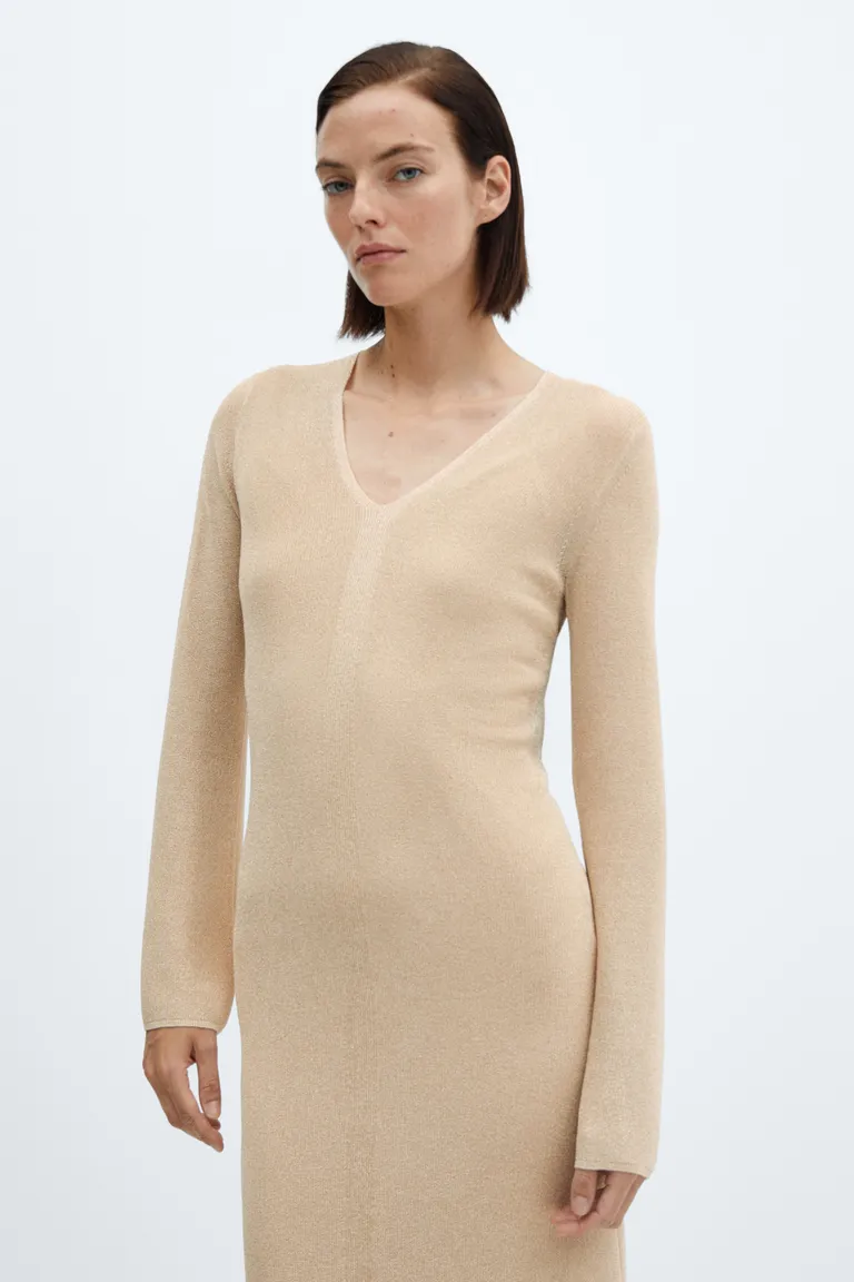 Vestido midi punto lúrex de Mango en Vestidos para argentina