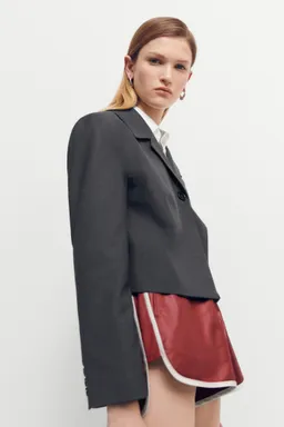 Americana crop lana de Mango en Chaquetas para argentina