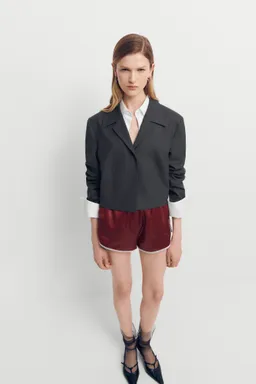 Americana crop lana de Mango en Chaquetas para argentina
