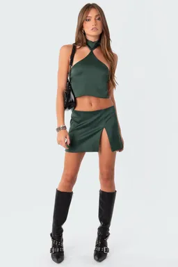 Crop top espalda descubierta satinado de Edikted en Tops para argentina