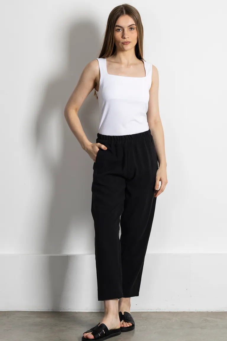 Pantalón de cupro de corte recto y cintura elástica de Kill en Pantalones para argentina