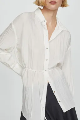 Camisa con efecto arrugado de Mango en Camisas para argentina
