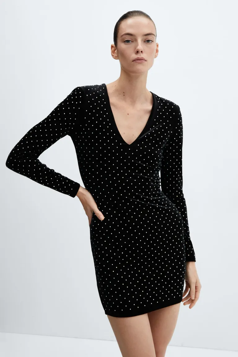 Vestido terciopelo strass de Mango en Vestidos para argentina