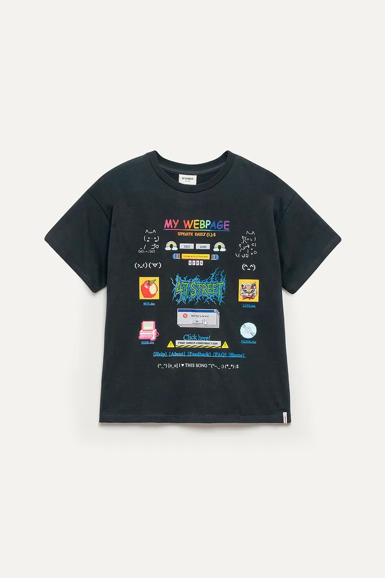 Remera de algodón con gráfico colorido y estilo casual de 47 Street en Remeras para argentina