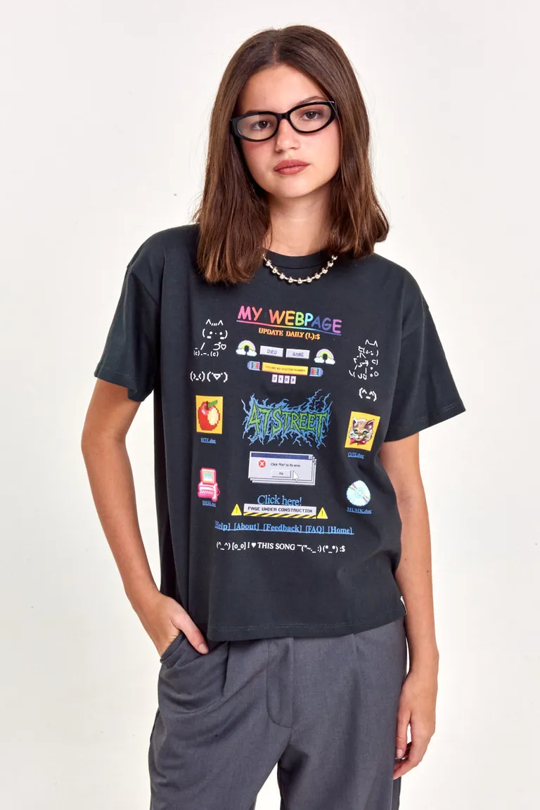 Remera de algodón con gráfico colorido y estilo casual de 47 Street en Remeras para argentina