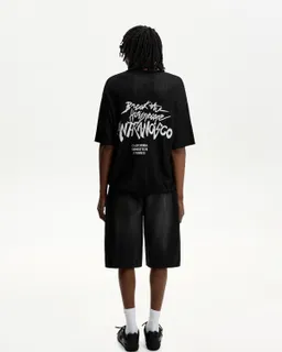 Remera holgada manga corta estampada de Bershka en Remeras y Polos para argentina