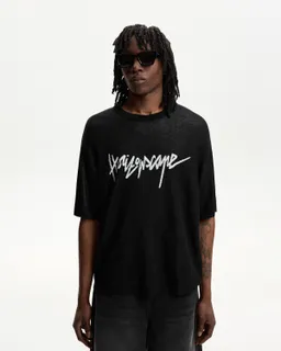 Remera holgada manga corta estampada de Bershka en Remeras y Polos para argentina