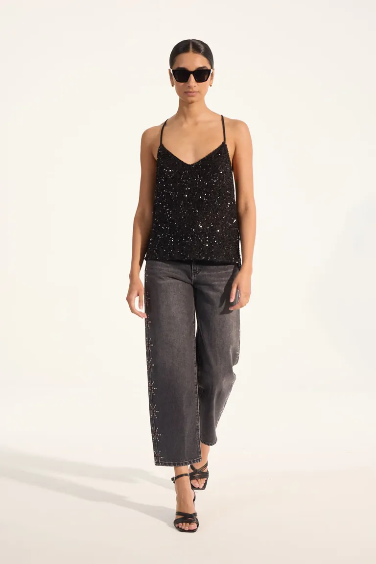 Top con breteles finos y lentejuelas de Portsaid en Tops para argentina