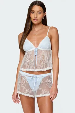 Top babydoll encaje transparente laina de Edikted en Pijamas y Sleepwear para argentina