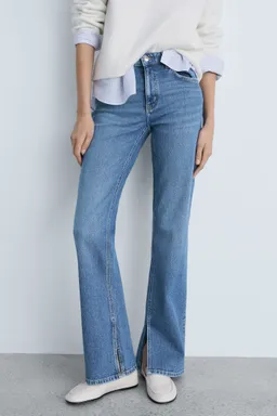 Jeans rectos tiro medio aberturas de Mango en Pantalones para argentina