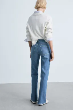 Jeans rectos tiro medio aberturas de Mango en Pantalones para argentina