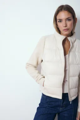 Campera puffer manga tejida de Audaz en Chaquetas para argentina