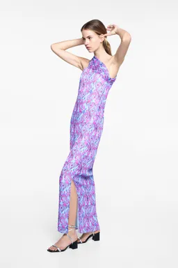 Vestido asimétrico estampado de Mango Teen en Vestidos para argentina