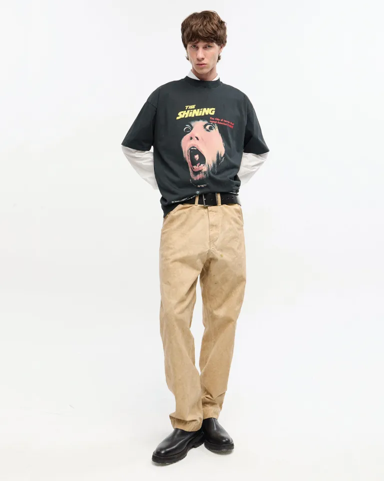 Pantalón de canvas pesado en tono beige con bolsillos funcionales y diseño clásico de Ay Not Dead en Pantalones para argentina
