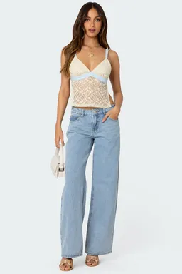 Musculosa espalda descubierta encaje de Edikted en Tops para argentina