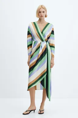 Vestido rayas satinado de Mango en Vestidos para argentina