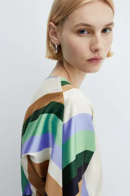 Vestido rayas satinado de Mango en Vestidos para argentina